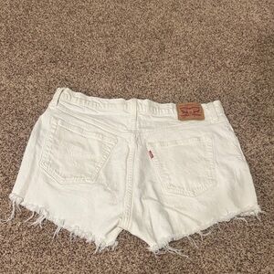Levi's Women's White Jean Shorts